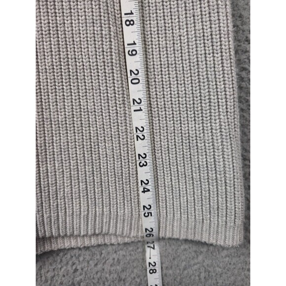 Banana Republic Sweater Womens M Gray Pullover Lace Up Tie Back Chunky Ribbed - Picture 8 of 11